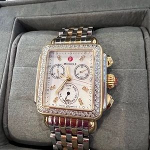 ❌SOLD❌ Michele Deco Two-Tone 18k Gold Diamond Watch